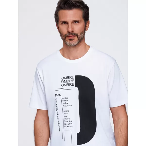  Pánske tričko OMBRE OM-TSPT-0299 WHITE 