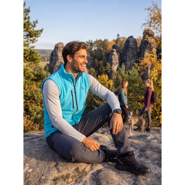  Pánska fleece vesta ALTISPORT ALM002525 TYRKYSOVÁ 