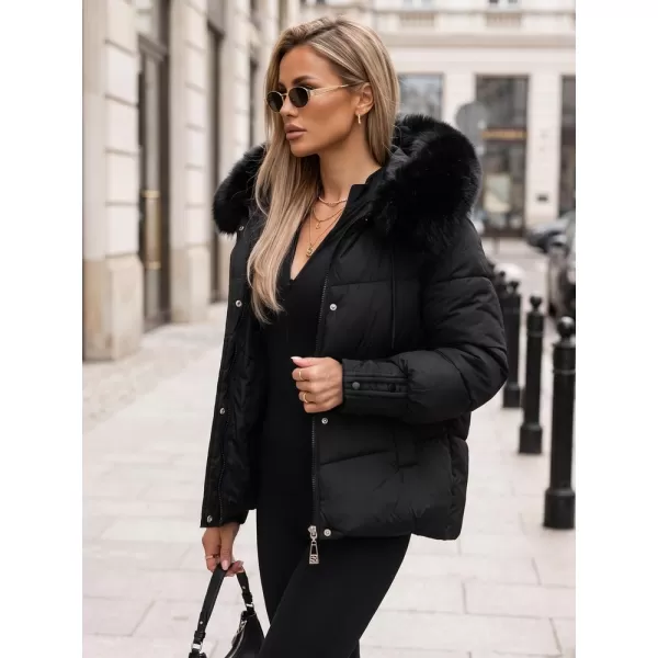  Dámska bunda DSTREET TY5892 ČIERNA 