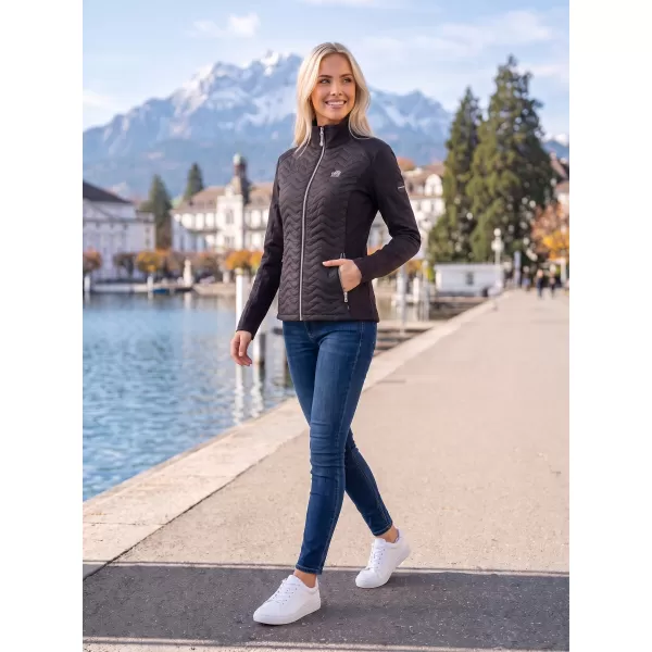  Dámska hybridná bunda ALTISPORT IDONY ČIERNA 