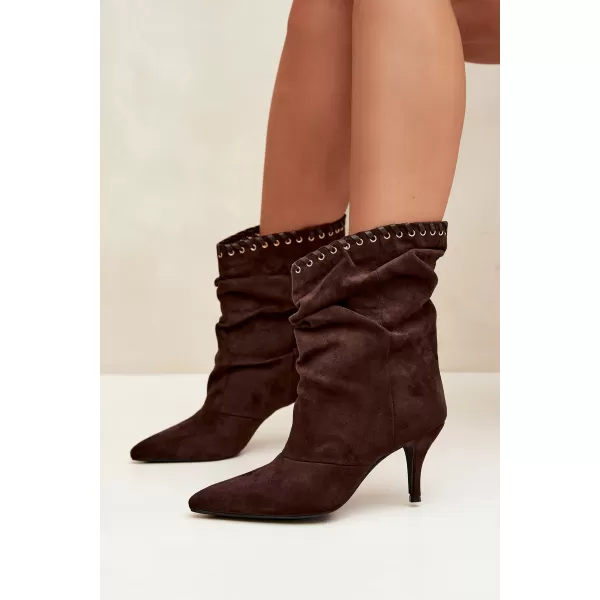  Dámske čižmy BOTO 2568A BROWN 
