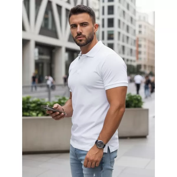  Pánske tričko s golierom DSTREET PX0514 BIELA 