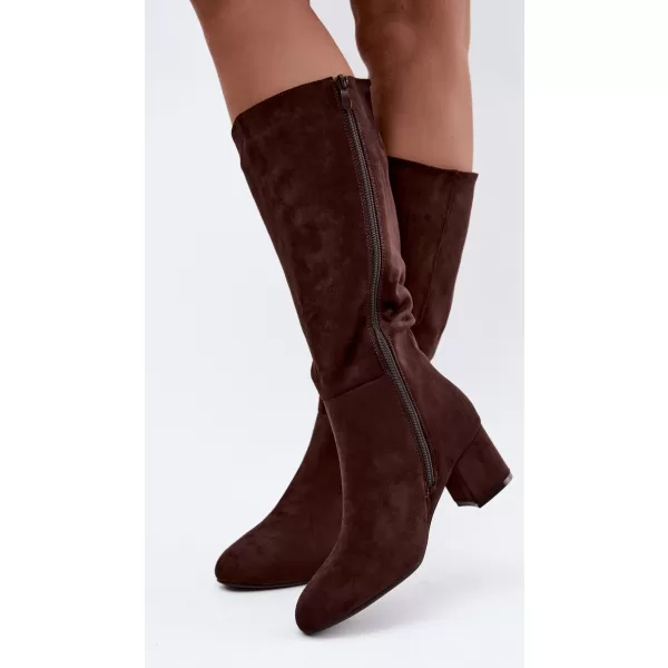  Dámske čižmy S.BARSKI HY62-8131 CHOCOLATE 