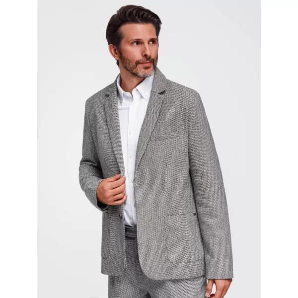  Pánske sako OMBRE OM-BLZB-0130 BROWN MELANGE 