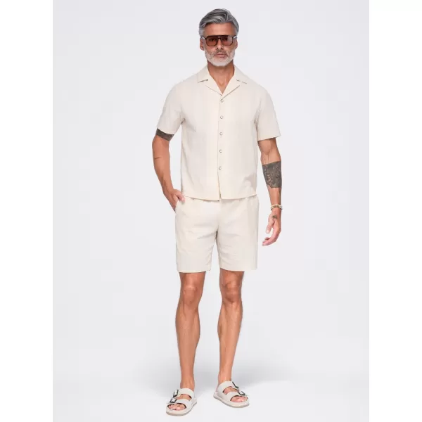  Pánske kraťasy OMBRE OM-SRCS-0209 CREAM 