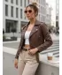 Dámska bunda DSTREET TY5672 HNEDÁ