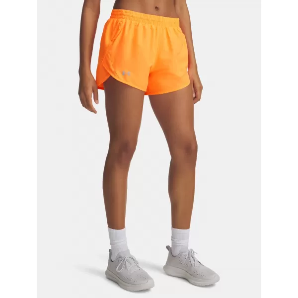  Dámske kraťasy UNDER ARMOUR FLY BY 3 SHORTS 1382438-824 ORANŽOVÁ 