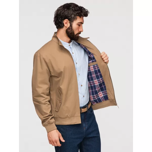  Pánska bunda OMBRE OM-JANP-0326 LIGHT BROWN 