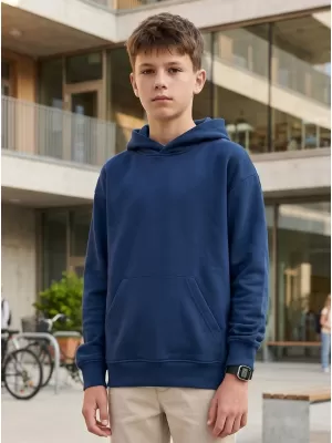 Detská mikina MALFINI CHILL 423 POLNOČNÁ MODRÁ