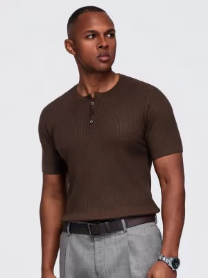Pánske tričko OMBRE OM-TSCT-0304 BROWN