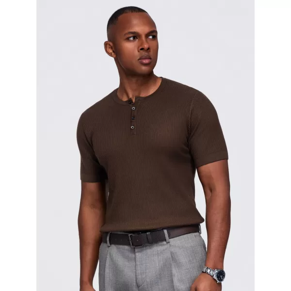  Pánske tričko OMBRE OM-TSCT-0304 BROWN 