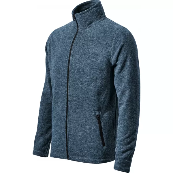  Pánska micro fleece mikina MALFINI FACTOR 852 TMAVÝ DENIM MELÍR 
