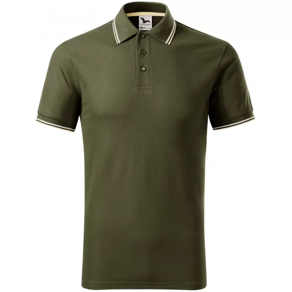 Pánske tričko s golierom MALFINI FOCUS 232 MILITARY 