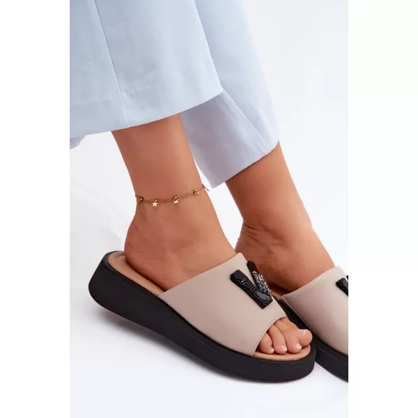 Dámske šľapky VINCEZA 66950 BEIGE 