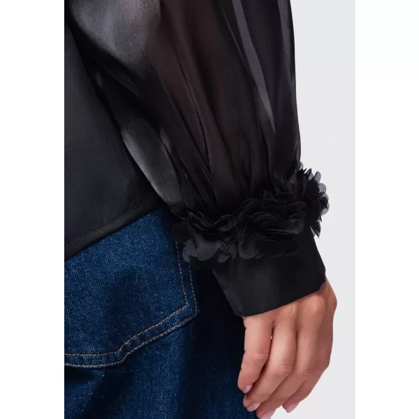  Dámska blúzka OMBRE OW-TS-E0086 BLACK 