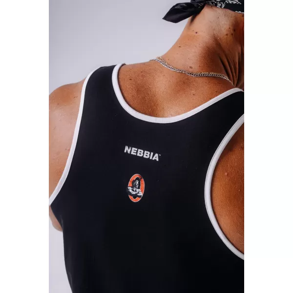  Pánske tielka NEBBIA OLYMPIA MUSCLE BACK STRINGER 948 BLACK 