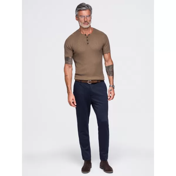  Pánske tričko OMBRE OM-TSCT-0304 LIGHT BROWN 
