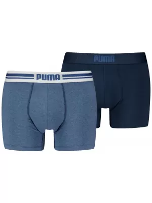 Pánske boxerky PUMA MEN EVERYDAY PLACED LOGO BOXER 2P 93847604 LIGHT BLUE MELANGE