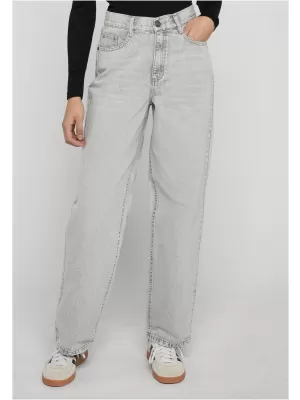 Dámske nohavice URBAN CLASSICS TB4524 LIGHT SILVER GREY WASHED
