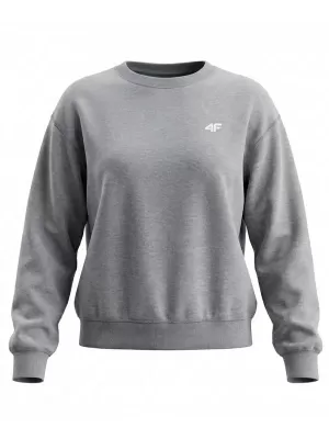 Dámska mikina 4F WMM00TSWSF2534 COLD LIGHT GREY MELANGE