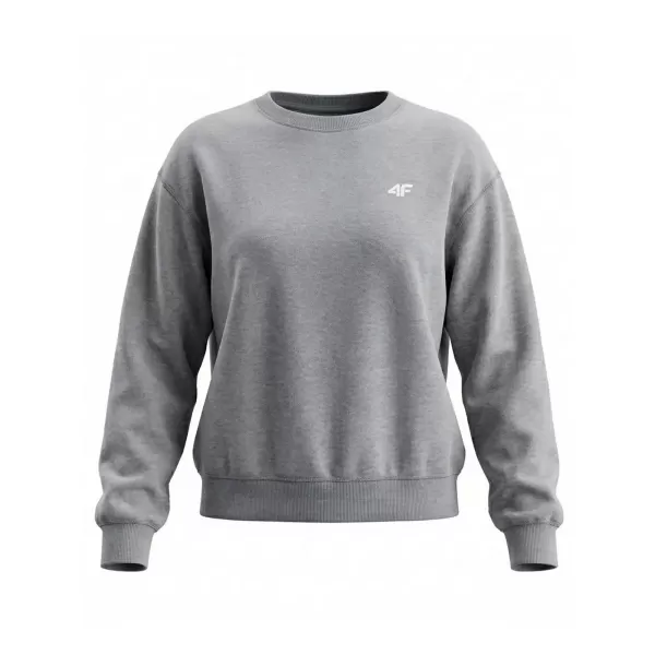  Dámska mikina 4F WMM00TSWSF2534 COLD LIGHT GREY MELANGE 
