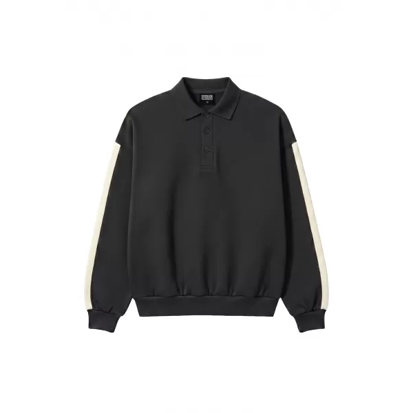  Pánske tričko s golierom URBAN CLASSICS TB8595-00007 BLACK 