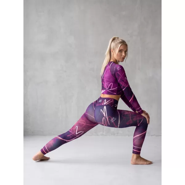  Dámske dlhé legíny premium (nové veľkosti) ALTISPORT VOJ/ALW082LEG05 FIALOVÁ 