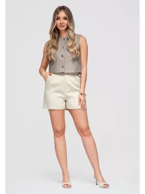 Dámske kraťasy OMBRE OW-ST-E0010 BEIGE