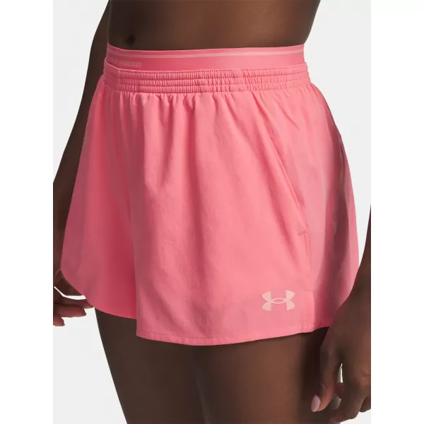  Dámske kraťasy UNDER ARMOUR VANISH WOVEN 3IN SHORTS 6009965-600 RUŽOVÁ 