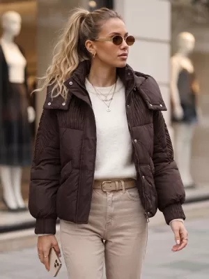 Dámska bunda DSTREET TY6039 HNEDÁ