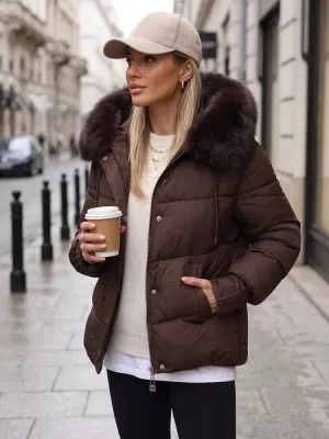 Dámska bunda DSTREET TY5894 HNEDÁ