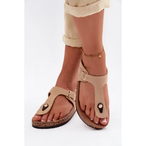  Dámske žabky BOTO 26SD21-101 BEIGE 