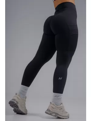 High-waist tvarujúce legíny s vreckami NEBBIA PRIMAL 851 BLACK