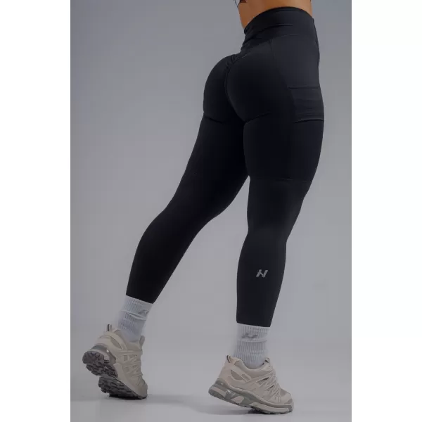 High-waist tvarujúce legíny s vreckami NEBBIA PRIMAL 851 BLACK 