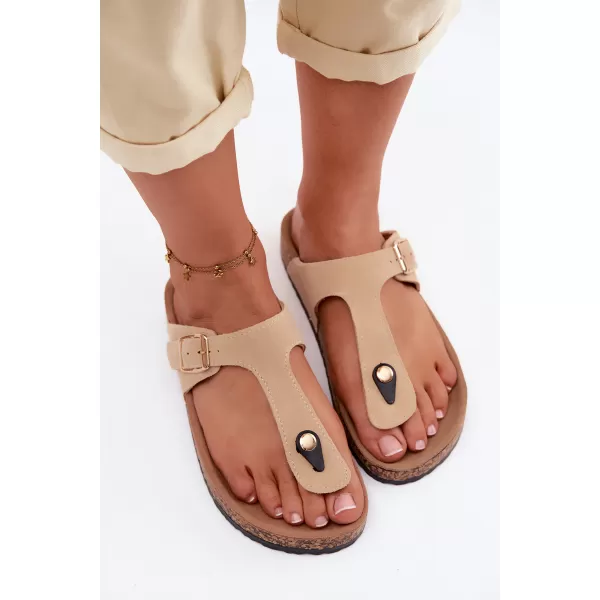  Dámske žabky BOTO 26SD21-101 BEIGE 