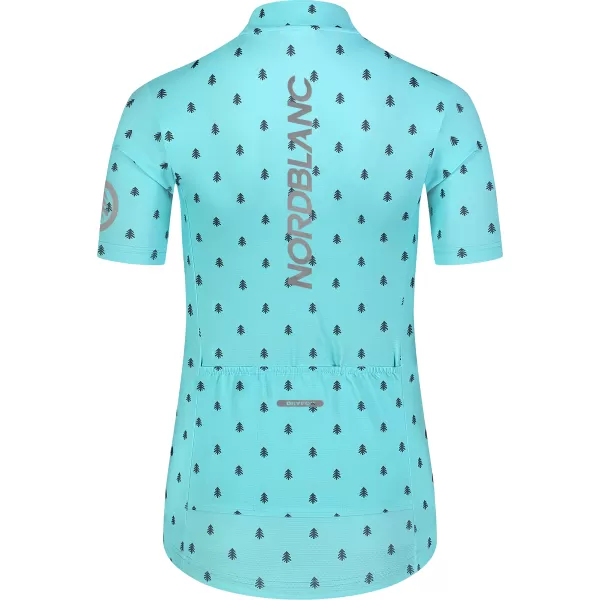  Dámsky cyklo dres NORDBLANC TREES NBSLF8085 MODRÁ 