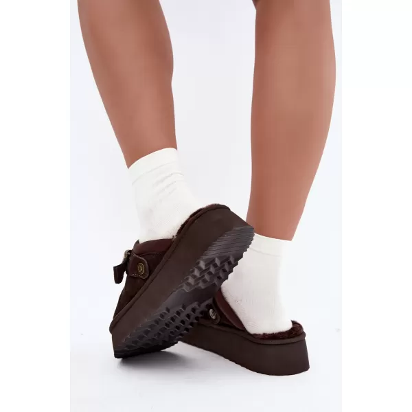  Dámske šľapky BIG STAR SHOES UU274697 BROWN/BEIGE 