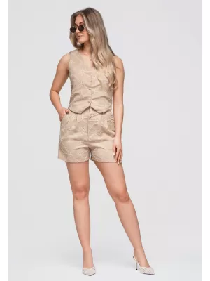 Dámske kraťasy OMBRE OW-ST-E0019 TAUPE