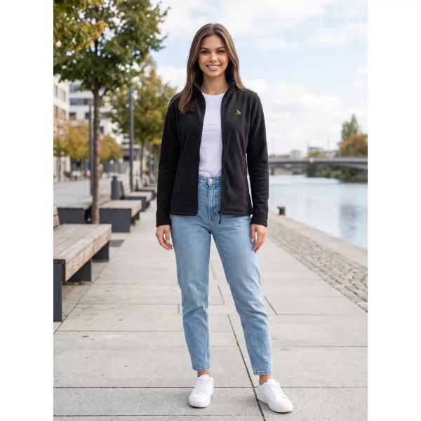  Dámska fleece mikina ALTISPORT ALW002852 ČIERNOZLATÁ 
