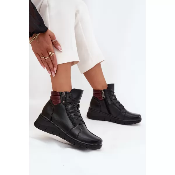  Dámske členkové topánky VINCEZA 39963 BLACK 