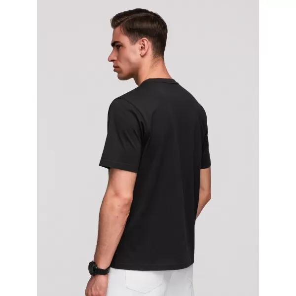  Pánske tričko OMBRE OM-TSPT-0286 BLACK 