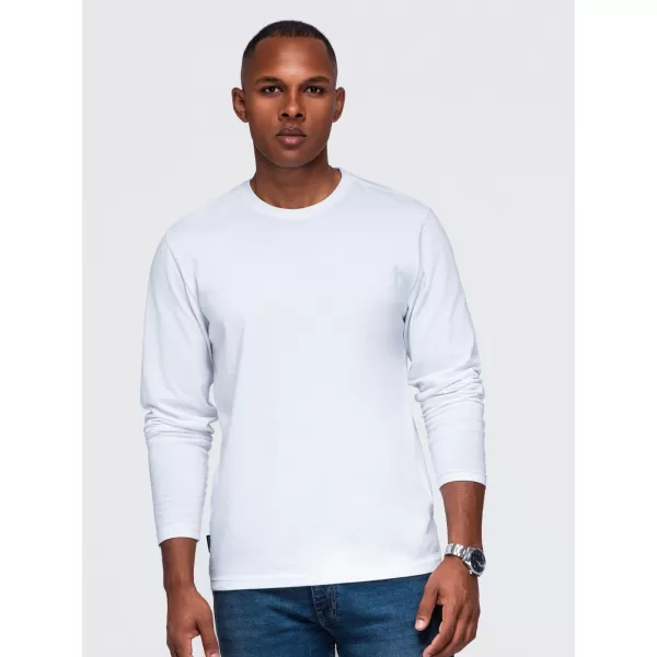  Pánske tričko OMBRE OM-LSBL-0142 WHITE 