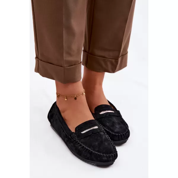  Dámske mokasíny S.BARSKI LR61-7029 BLACK 