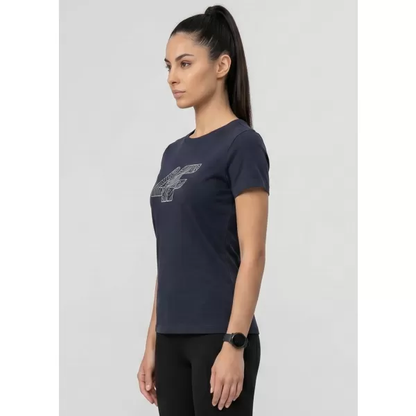  Dámske tričko 4F WMM00TTSHF3309 NAVY 