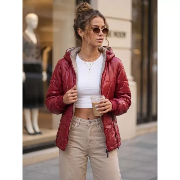  Dámska bunda DSTREET TY5785 BORDOVÁ 