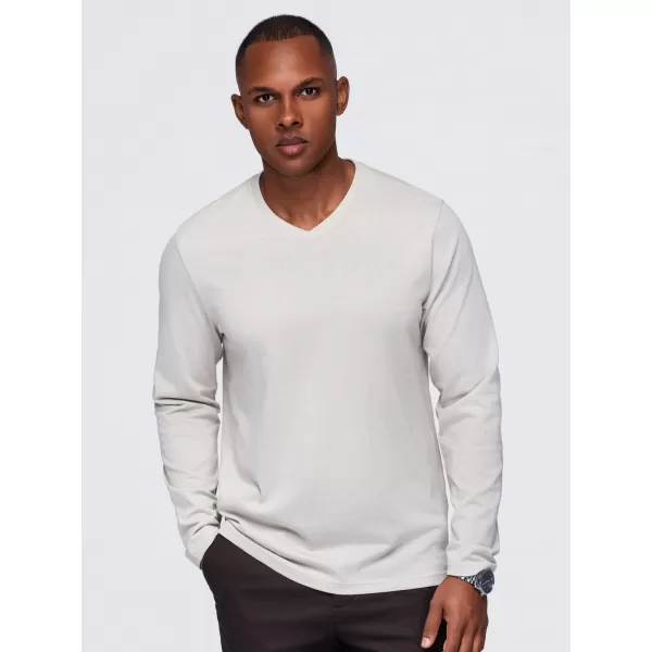  Pánske tričko OMBRE OM-LSBL-0143 LIGHT BEIGE 