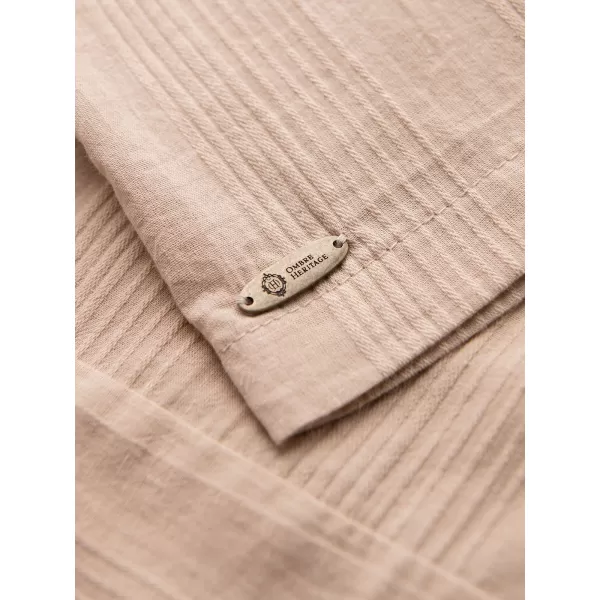  Pánska košeľa OMBRE OM-SHSS-0221 LIGHT BROWN 