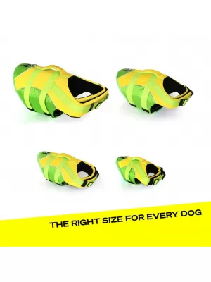 Vesta plávacia RESTUBE pro psy GREEN/YELLOW