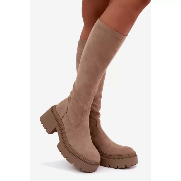  Dámske čižmy BOTO 9671A-1 KHAKI 