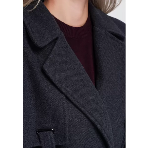  Dámsky kabát OMBRE OW-CT-E0005 DARK GREY 